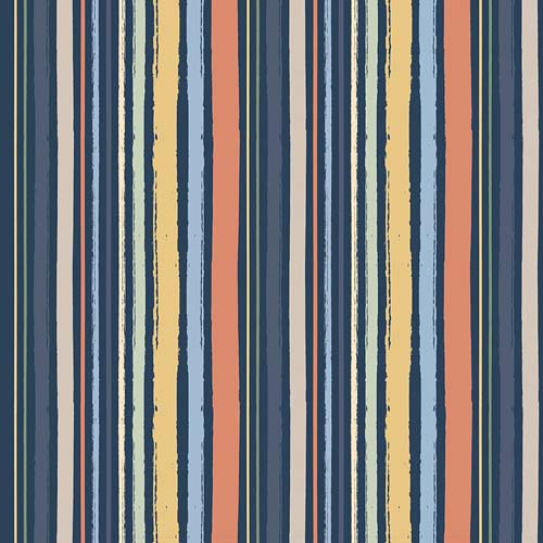 Juvenile Flannel - Baby Stripes - Navy