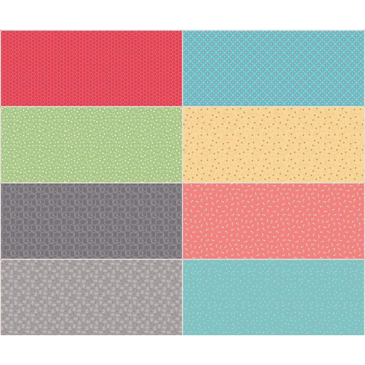 Farm Girl Vintage - Fat Eighth Panel Two -  1 Yd PANEL eight different fabrics