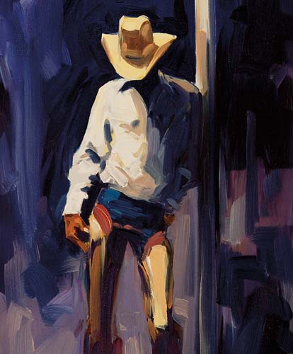 Back of the chutes - PANEL 1ydOut of the money - Cowboy by Hugh Cabot