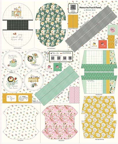 Pouch Panels - Memories Pouch - Approx. 1yd. PANEL