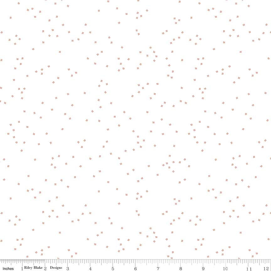 Blossoms - Gold Sparkle on white - tiny gold metallic flowers on white