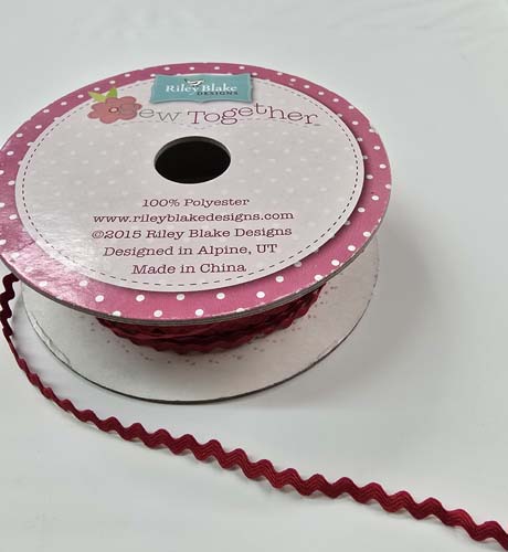 Mini Ric Rac - 1/8" Red Ric Rac by Lori Holt
