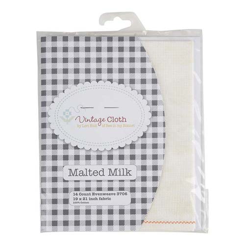 Lori Holt Vintage Cloth 14-CntAida - Malted Milk - 19x21 evenweave