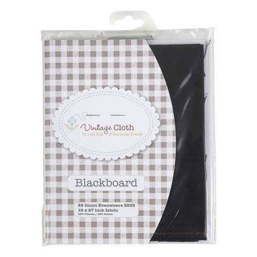 Lori Holt Vintage Cloth 25-CntblackBoard - 18x27 evenweave 3835