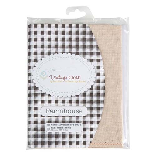 Lori Holt Vintage Cloth 25-Cnt Lugana Evenweave - Farmhouse - 19x27