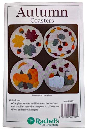 Rachel's of Greenfield -Autumn Coasters Kit for 4-5 coasters K0722