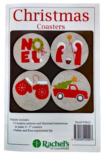 Rachel's of Greenfield -Christmas Coasters Kit for 4-5 coasters K0822
