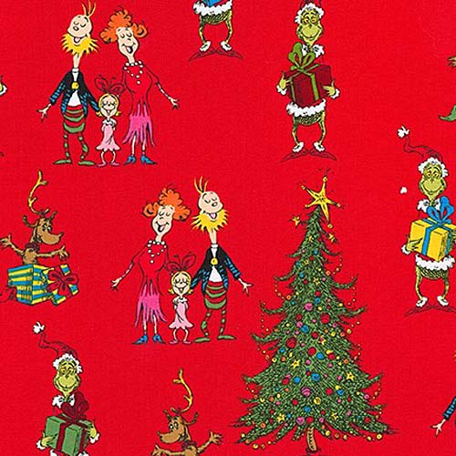 How the Grinch Stole Christmas - Whos & Grinch Celebrating - Red - Dr. Seuss