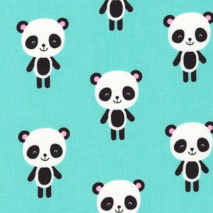 Urban Zoologie - Aqua - Panda Bears on Aqua by Ann Kelle