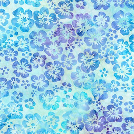 Artisan Batiks - Arboretum 4-Jewel-Floral-Purple & Aqua by Lunn Studios