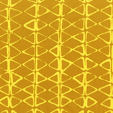 Mark To Make - Batik - Amber - Triangles on Amber-Hand Dyed & Printed by Malk