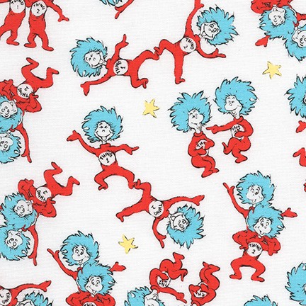 The Cat in the Hat - White - Thing 1 & Thing 2 Tossed on White seuss