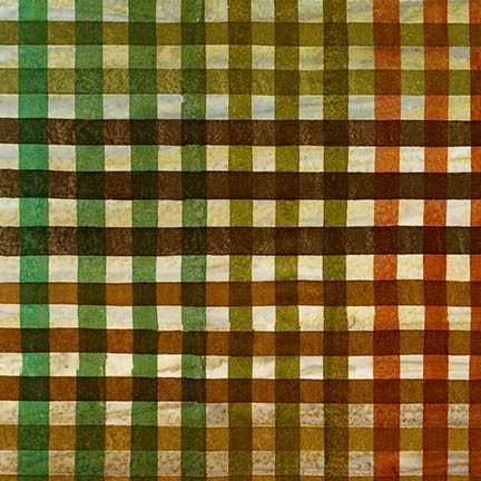 Artisan Batiks - Hand Painted Gingham - Walnut by Lunn Studios