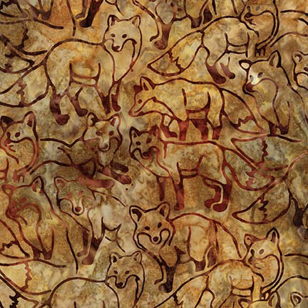 Artisan Batiks - Wildlife Sanctuary 5 - Tan - Fox by Lunn Studios