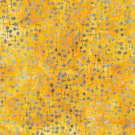 Artisan Batiks - Helsinki 2 - Gold - Grey Circut on Gold by Lunn Studios