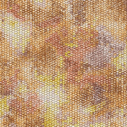 Atlantia - Copper - Yellows Rust & Chocolate-Fish Scale Patten With Metallic