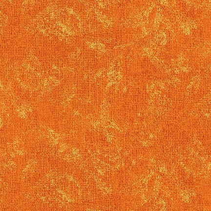 Giving Thanks - Orange - Screen Texture With Gold Metallic Accents