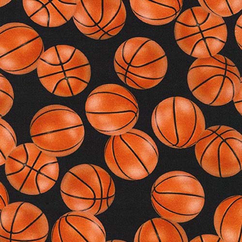 Sports Life - Basketballs - Black - orange basketballs tossed on black