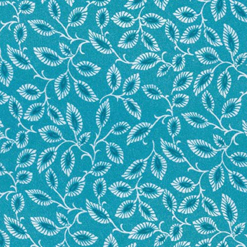 Flowerhouse: Time Well SpentFlannel - Blue - tossed white leaves on blue