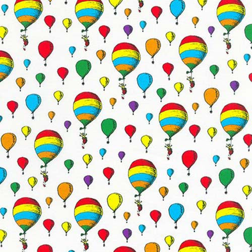 A Little Dr. Seuss - White - Small colorful balloons on white