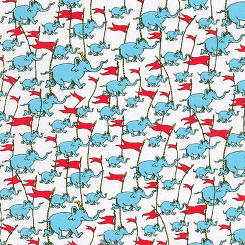 A Little Dr. Seuss - Celebratiion  - Small Horton the elephants with red flags