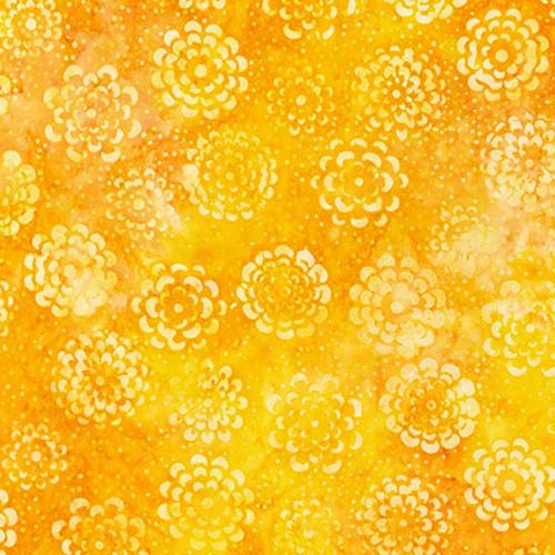 Artisan Batiks: Moodscapes - Marigold - yellow orange marigold flowers