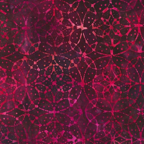 Artisan Batiks: Moodscapes - Burgundy - circle designs on dark red