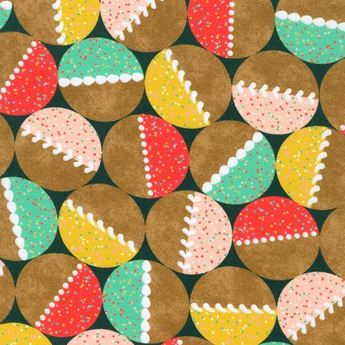 Wishwell: Tinsel Town - Gingerbread- frosted gingerbread cookies on dark green