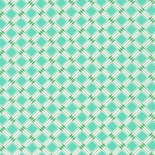 1930 Basic - Lattice - Aloe - white lattice on mint green