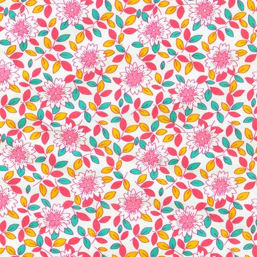 Flowerhouse: All a Flutter -Pink - 30's reproduction- pink leafy floral