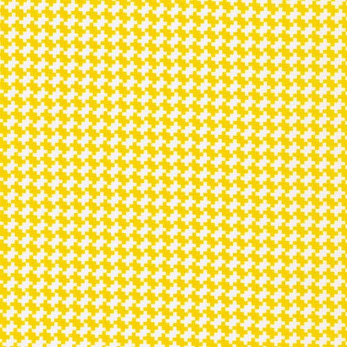 Flowerhouse: All a Flutter - Yellow- 30's reproduction- Yellow&white geometric