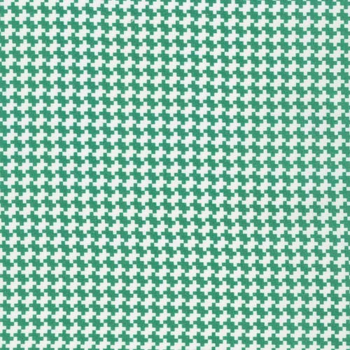 Flowerhouse: All a Flutter - Green- 30's reproduction- Green&white geometric