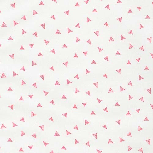 Flowerhouse: All a Flutter -Pink - 30's reproduction- tossed pink triangles