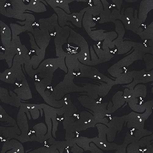 Lights Out -  In the Shadows - Shadow - black cats on black - Glows in dark