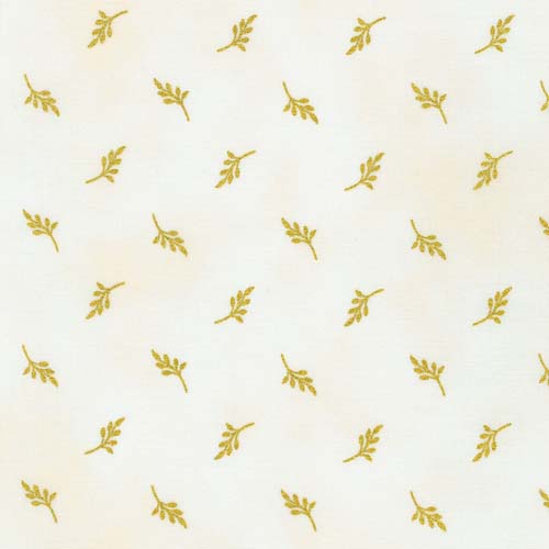 Jaikumari - Cream - Gold leafy branch tossed on cream