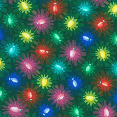 Wishwell: Afterglow - Pine - Christmas tree lights on dark green