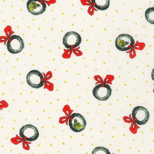 How the Grinch Stole Christmas - Holiday -  Christmas wreaths on cream