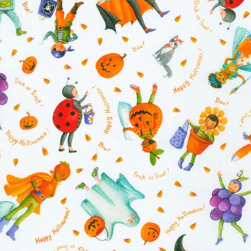 Trick or Treat - Blanc - trick or treaters tossed on white