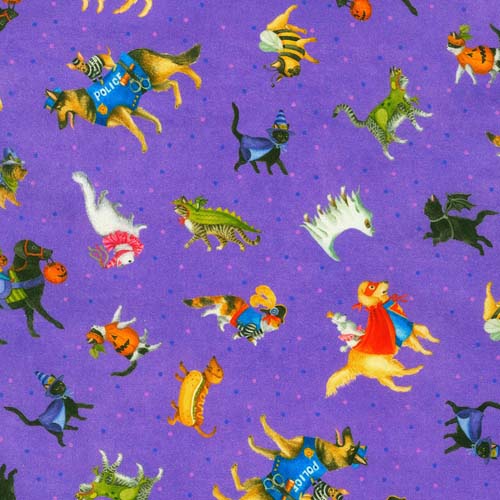 Trick or Treat - Gumdrop - dogs and cats in costume tossed on purple