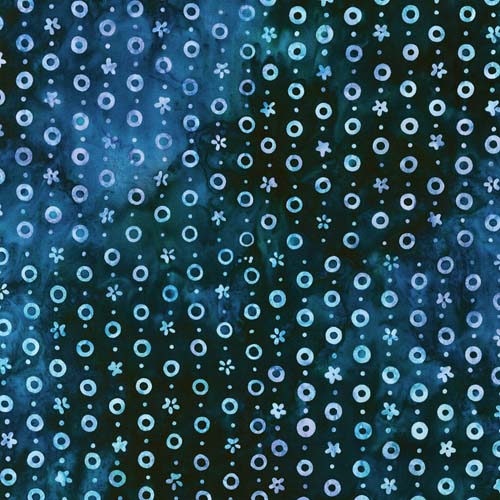 Artisan Batiks: Hermosa - Star & Bubble Stripe - Lake- pale blue on dk blue