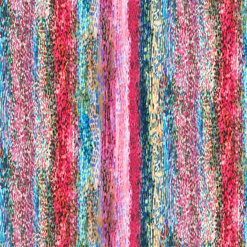 Lotus and Koi - Stripe -Spring - textured stripes of pinks, yellows & blues