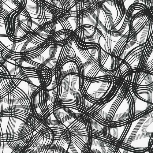 Inkwell - Strings - Whiteblack wavy lines on white