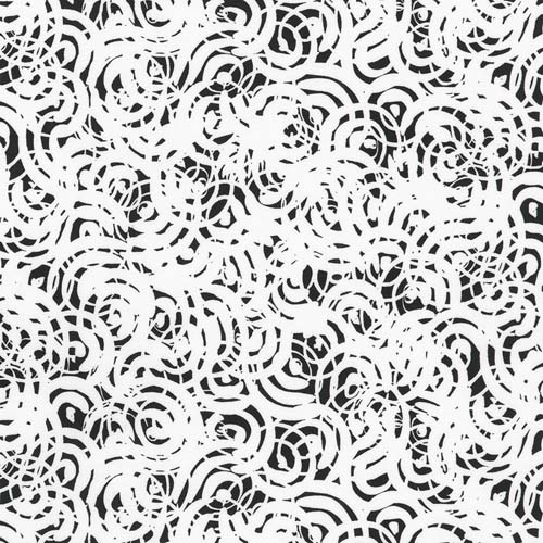 Inkwell - Circles - White - white swirling circles on black