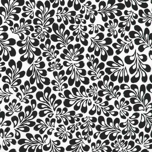 Inkwell - Foliage - White - black leaves on white