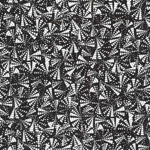 Inkwell - Triangles - Black - white triangle wedges on black