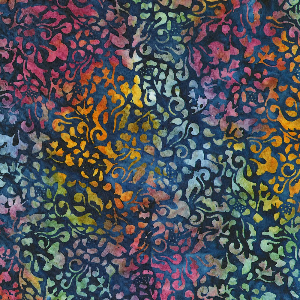Artisan Batiks: Bohemia Blooms - Foliage - Ocean