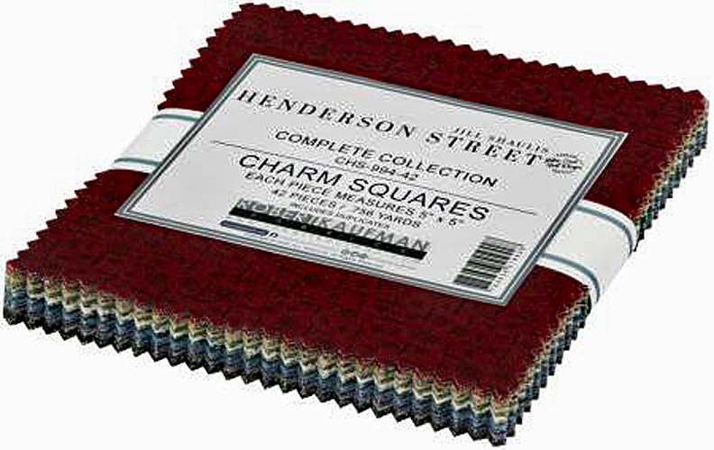 Henderson Street - 5in. charmsquares, 42 pcs. includes duplicates