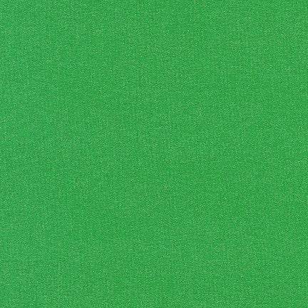 Kona Sheen Solid - Frosty Green - Silver metallic on Christmas green