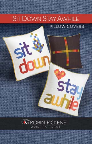Sit Down And Stay Awhile Pillow by Robin Pickens