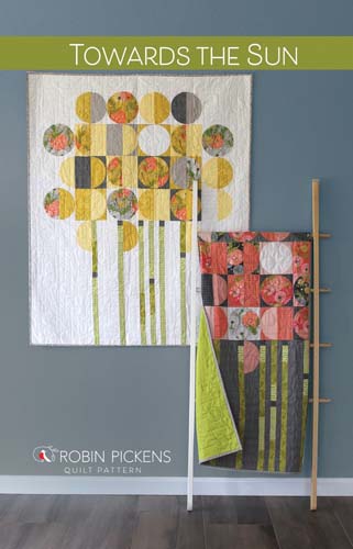 Towards The Sun - Modern geometric blossoms 40x50 by Robin Pickens
